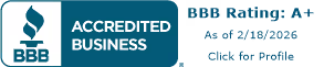 BBB Accredited Business A+ Rating